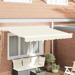 vidaXL Auvent Rétractable Crème 300 x 200 cm tissu