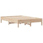 vidaXL Lit bibliothèque sans matelas 150x200 cm bois massif de pin