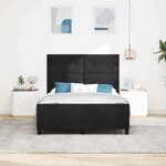 vidaXL Lit à ressorts avec tête de lit Noir 160 x 200 cm Velours