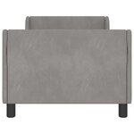 vidaXL Cadre de lit pour enfants avec tête de lit Gris clair