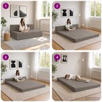 vidaXL Canapé-lit pliable Gris clair 152 x 86 5 x 60 cm Tissu