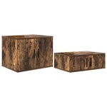 Meuble de rangement vidaXL en chêne fumé 118x41x40 cm en bois reconstitué
