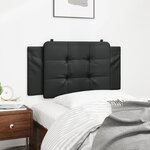 vidaXL Coussin de tête de lit noir 100 cm similicuir