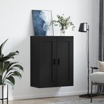vidaXL Armoire murale noir 69 5x34x90 cm bois d'ingénierie