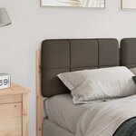 vidaXL Tête de lit capitonnée Marron et Taupe 120 cm Pin massif