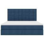 vidaXL Lit avec rangement et LED avec LED Bleu 160 x 200 cm Polyester