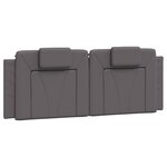 vidaXL Coussin de tête de lit gris 140 cm similicuir