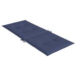 vidaXL Coussins de chaise à dossier haut lot de 4 bleu marine tissu