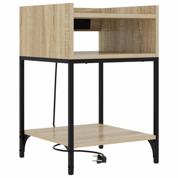 vidaXL Cabinet de chevet avec étagère Chêne Sonoma 40 x 40 x 61 cm