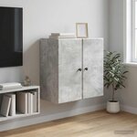 vidaXL Armoire Murale 59 x 31 x 60 cm Bois d'ingénierie Gris béton