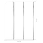 vidaXL Enclos de bain 2 Pièces 104x130 cm Verre trempé Transparent
