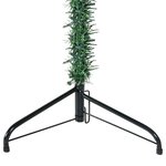 vidaXL Demi sapin de Noël artificiel mince avec support Vert 240 cm