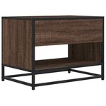 vidaXL Meuble TV chêne marron 61x40x46 cm bois d'ingénierie et métal