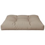 vidaXL Coussin de palette taupe 70x70x12 cm tissu