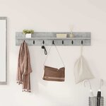 vidaXL Porte-manteau mural avec étagère Gris béton 100 x 10.5 x 18 cm