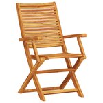 vidaXL Ensemble bistro pliant 3 Pièces Marron Bois d'acacia massif
