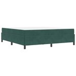 vidaXL Cadre de lit avec matelas Vert foncé 180 x 200 cm tissu