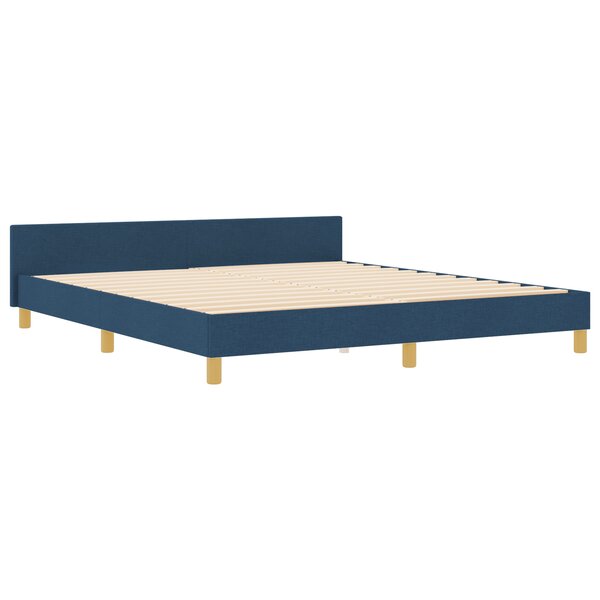 Lit vidaXL bleu 180x200 cm en tissu