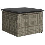 vidaXL Salon de jardin avec coussins 9 Pièces gris résine tressée acacia