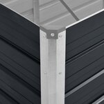 vidaXL Lit surélevé de jardin Anthracite 240x80x77 cm Acier galvanisé