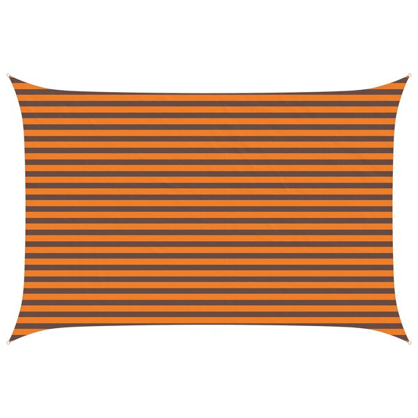 vidaXL Voile d'ombre Orange et marron 3 x 4 5 m 100   polyester Oxford