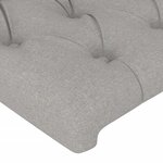 vidaXL Tête de lit à LED Gris clair 103x16x78/88 cm Tissu