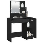vidaXL Coiffeuse avec LED noir 86 5x35x136 cm