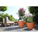 Pot de fleurs Rond VIBIA - Plastique Réservoir - Ø 35 - Anthracite