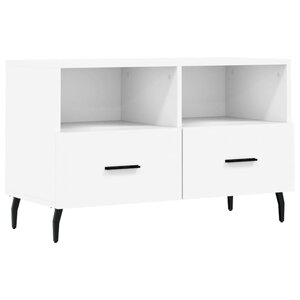 vidaXL Meuble TV Blanc 80x36x50 cm Bois d'ingénierie