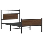 vidaXL Cadre de lit sans matelas chêne marron 100x200 cm