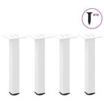 vidaXL Pieds de table basse 4 pièces Blanc 30-32 cm Acier