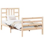 vidaXL Cadre de lit sans matelas 90x200 cm bois de pin massif