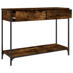 vidaXL Table console chêne fumé 100x34 5x75 cm bois d'ingénierie