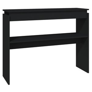 vidaXL Table console noir 102x30x80 cm bois d'ingénierie