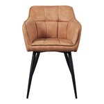 Chaise de salle à manger velours 81 x 57 x 53 cm marron 03_0009202