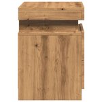 vidaXL Table de chevet avec LED chêne artisanal bois d'ingénierie
