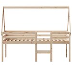 vidaXL Lit haut sans matelas 75x190 cm bois de pin massif