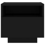 vidaXL Table de chevet avec lumières LED noir 40x39x37 cm