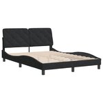 vidaXL Cadre de lit avec tête de lit Noir 140x190 cm Velours