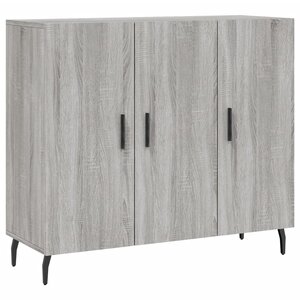 vidaXL Buffet sonoma gris 90x34x80 cm bois d'ingénierie
