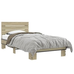 vidaXL Cadre de lit sans matelas chêne sonoma 90x190 cm