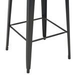 vidaXL Mobilier de bar 3 Pièces Acier Marron Noir