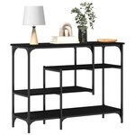 vidaXL Table Console avec étagère Chêne noir 100 x 35 x 75 cm