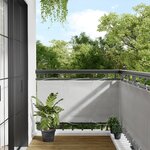 vidaXL Écran de balcon gris clair 75x500 cm 100  polyester oxford