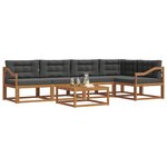 vidaXL Ensemble de canapés d'extérieur 6 Pièces Naturel et Anthracite