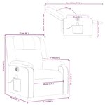 vidaXL Fauteuil inclinable de massage électrique marron tissu