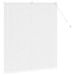 vidaXL Store de Fenêtre avec des rideaux Manuel Blanc Aluminium