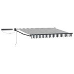 vidaXL Auvent rétractable électrique Anthracite et blanc 3 5 x 2 5 m