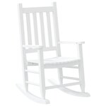 vidaXL Chaises à bascule enfants lot de 2 blanc bois peuplier massif
