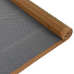 vidaXL Tapis rectangulaire marron 80x400 cm bambou